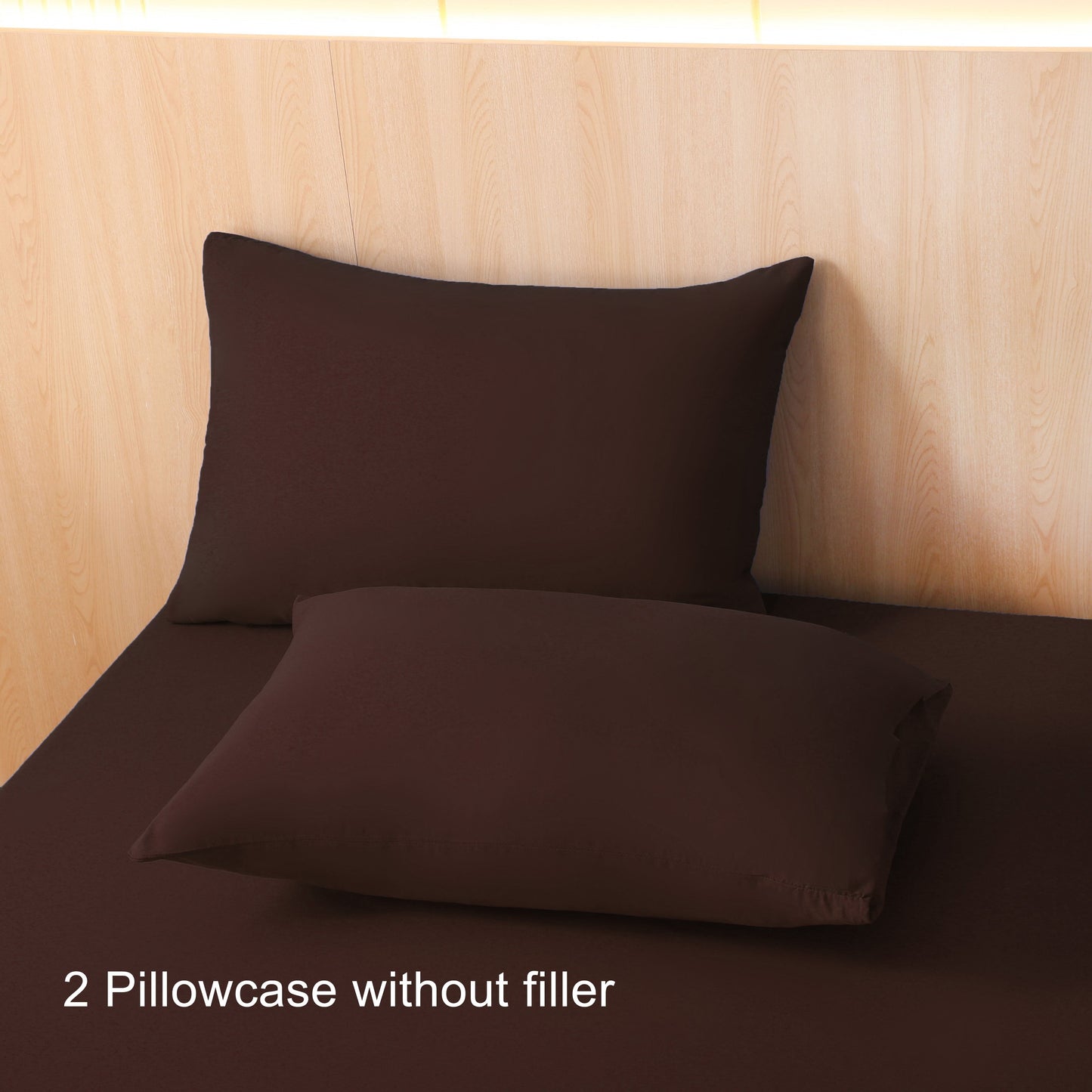 Two pieces of solid color pillowcases made of 90GSM polyester, a must-have for home use. These pillowcases are skin-friendly, comfortable, and have a moderate thickness. They are machine washable and feature a new 2024 style, perfect for all seasons.