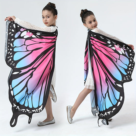 GDBY Butterfly Wings Costume Set for Girls - Party Animal Themed Princess Dress Up Accessories with Black Headband, Made of Machine Washable Polyester and Spandex, Non-Feathered Butterfly Wings Perfect for Birthday Parties and Halloween Costumes