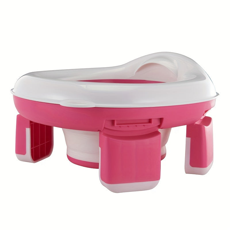 Convenient Portable Toilet Seat for Outdoor Travel and Potty Training - Includes Foldable Design and Disposable Bag Roll