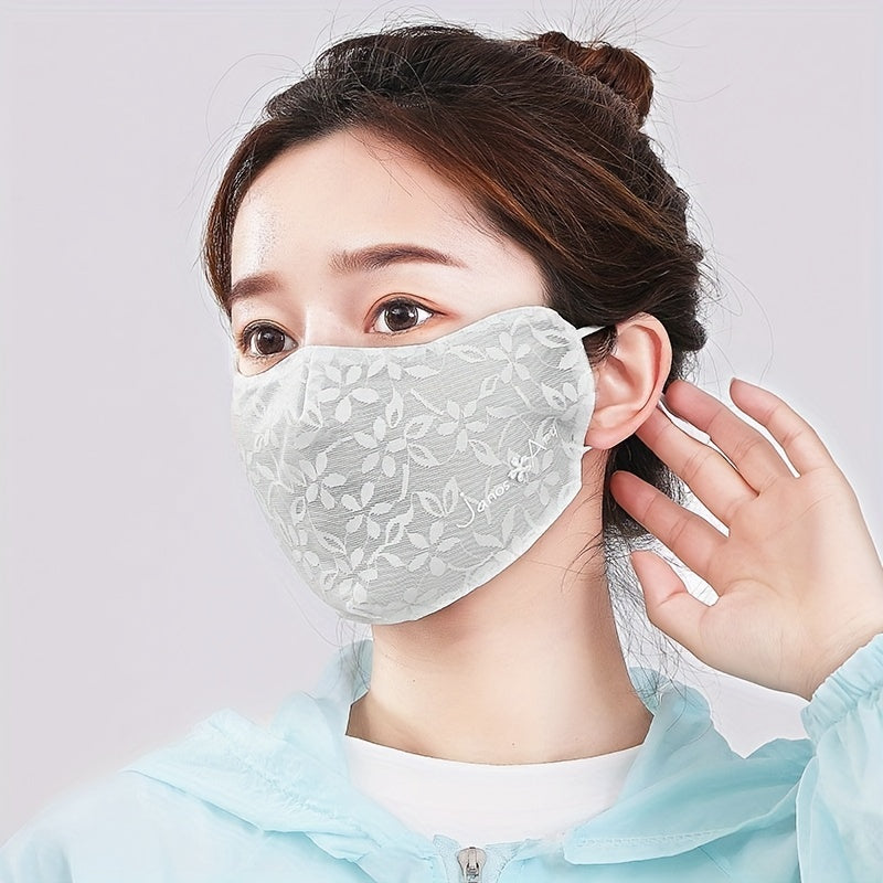 Sun Protection Mask for Women with UV Protection, Breathable Summer Thin Ice Silk Material, Eye Protection Face Mask - Available in 1, 2, 3, 4, or 5 pieces.