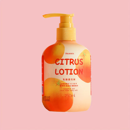 Peach Citrus Body Lotion with Hyaluronic Acid, Nicotinamide, Vitamin C, and Vitamin E for Dry Skin