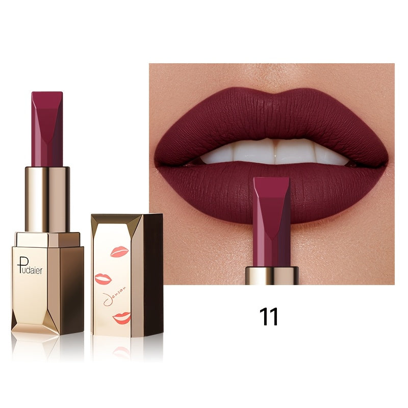 26-color Pudaier Velvet Matte Lipstick - Long-lasting, Waterproof, Highly Colorful - Perfect Valentine's Day Gift.