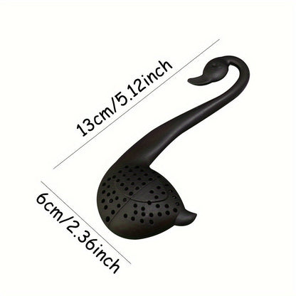 Creative Plastic Swan-Shaped Mini Tea Infuser - Stylish Tea Strainer for Loose Leaf & Blooming Teas, Essential Kitchen & Dining Accessory, Tea Lover's Must-Have