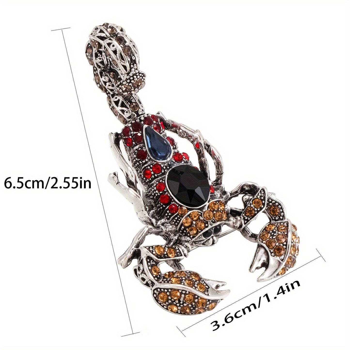 Stylish Men's Animal Brooch with Rhinestones - Made of High-Quality Zinc Alloy, a Trendy and Multi-Purpose Accessory for Events