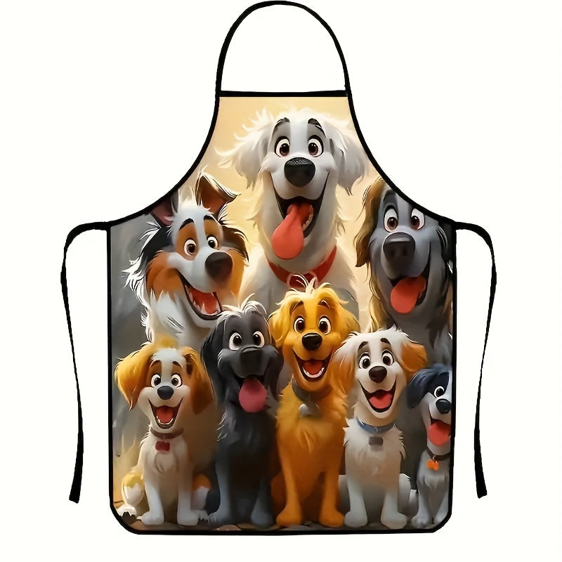 Beloved by dog lovers, this apron with a cute cartoon design is perfect for cooking and cleaning. Ideal for pet enthusiasts and a great Valentine's Day gift.