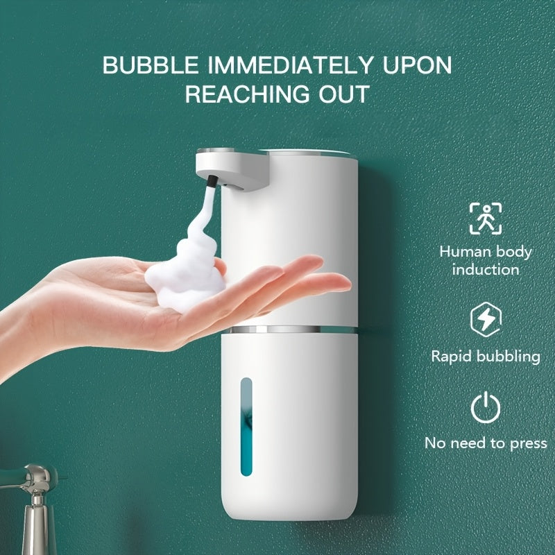 380ml wall-mounted automatic sensor liquid dispenser for hand soap with rechargeable feature.