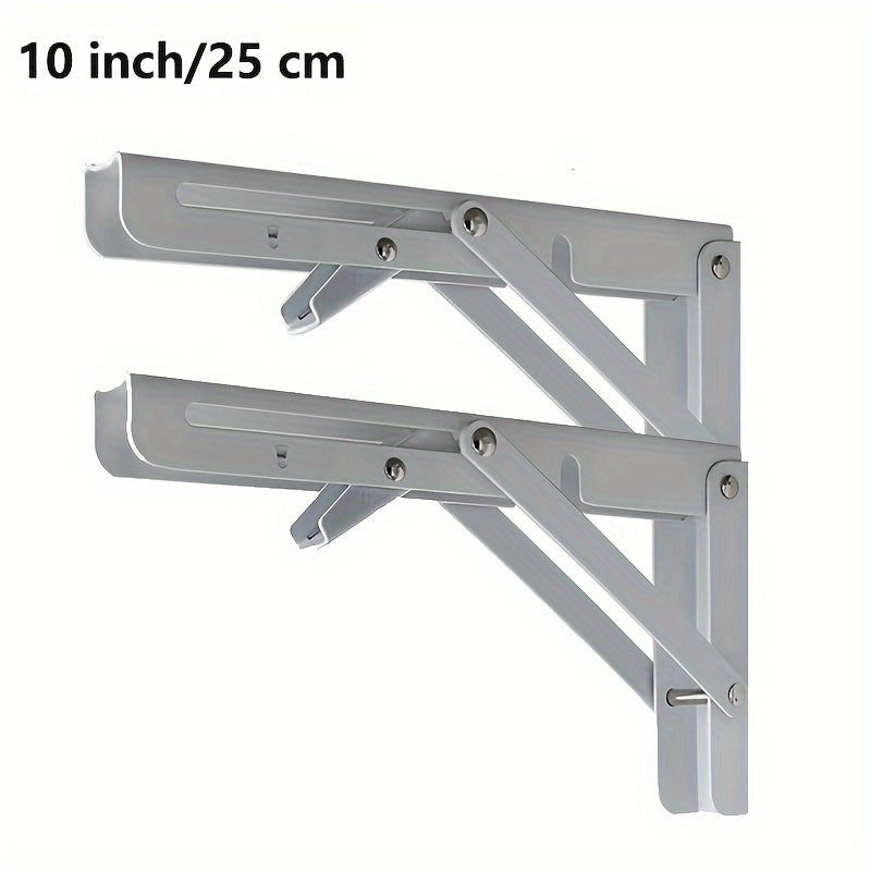 1pc Heavy Duty Folding Shelf Brackets for Bench Table - Wall Mounted with Screws