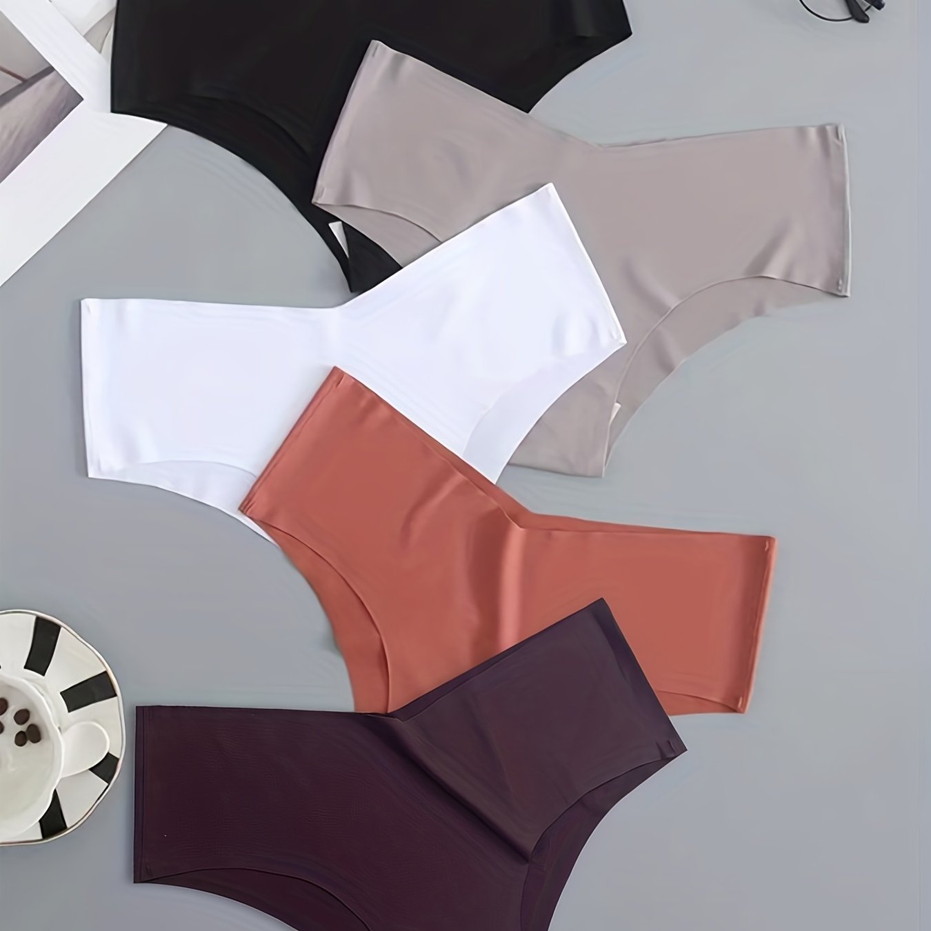 5 seamless hipster panties, comfy and breathable, perfect for women's lingerie and underwear.