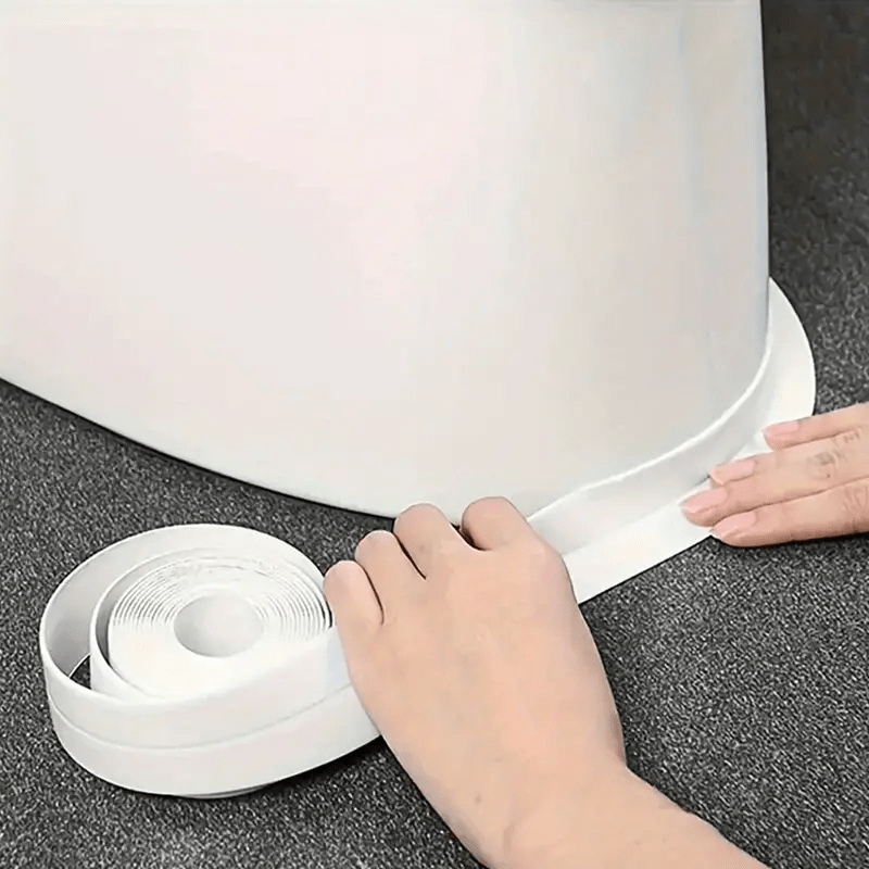 Waterproof and mold-resistant self-adhesive sealing tape ideal for kitchen and bathroom sinks and floors. Durable and easy to clean.