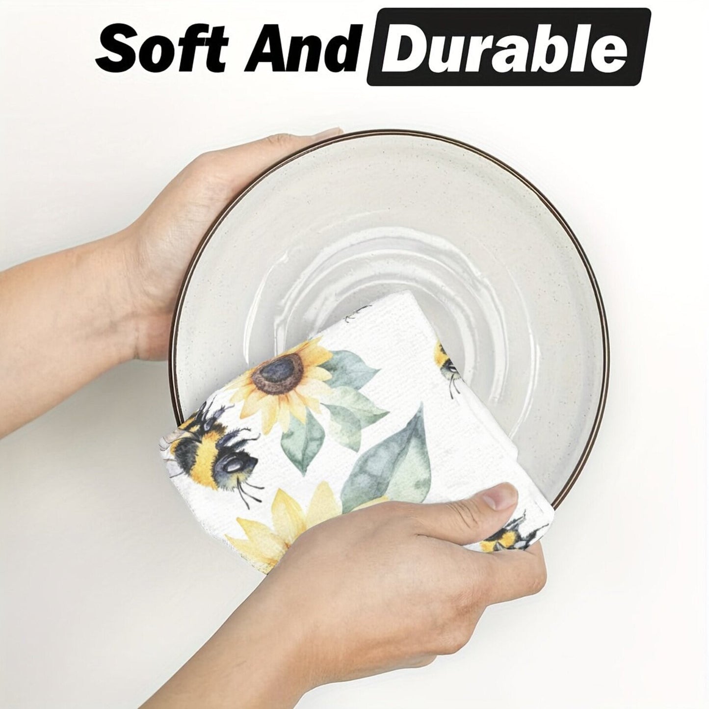 Two scouring pad dish cloths