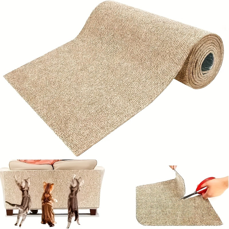 DIY self-adhesive carpet for cats, with scratching board, climbing mat, tree stand, and climbing stickers. Protects furniture and entertains cats.