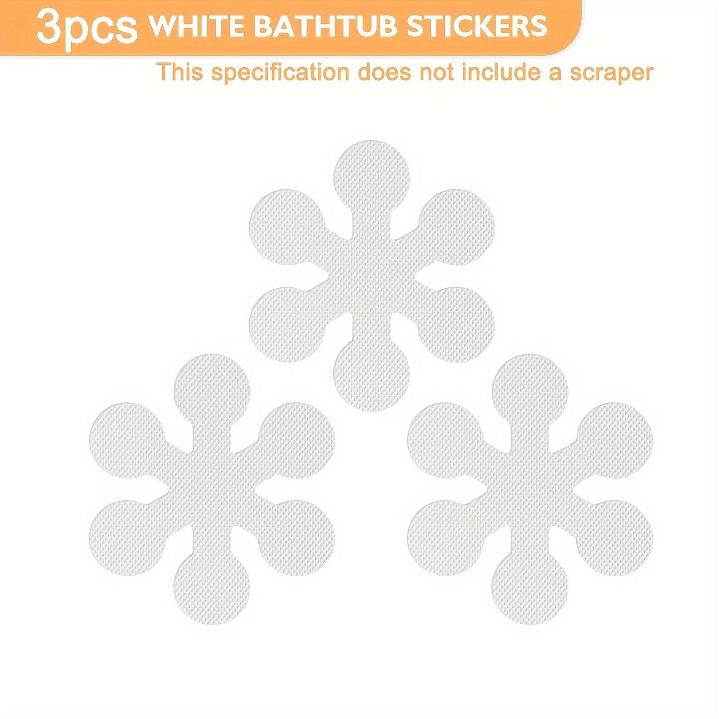 Non-slip bathtub stickers available in sets of 3, 12, or 24. These transparent snowflake-shaped floor stickers are perfect for use in bathtubs, shower floors, stairs, or ladders.