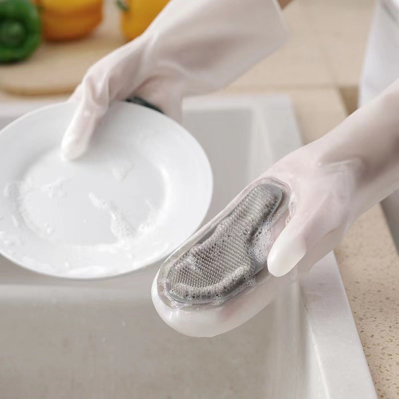 Magic Scrub Dishwashing Gloves are a versatile option for cleaning various areas including the kitchen, bathroom, and outdoors. They are water resistant and lead-free.