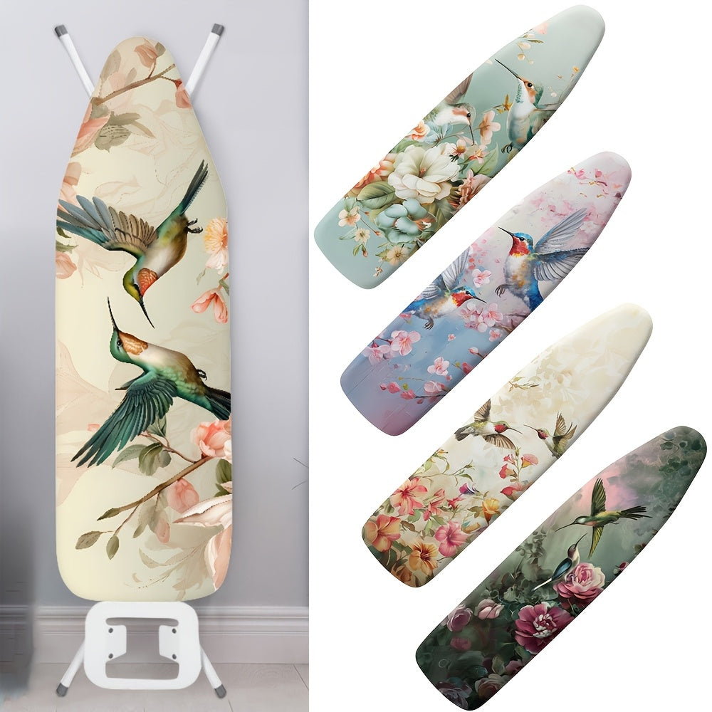 Protect your ironing station with this easy-to-install protective cover featuring a charming humming birds pattern. An essential addition to any apartment, college dorm, or home office, this dust cover is also perfect for taking with you on your travels.