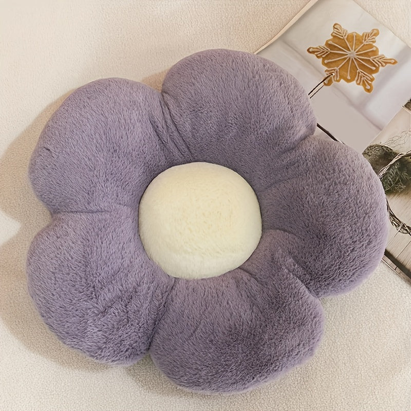 1 Pc Flower Plush Pillow for Bedroom and Sofa Decoration, Fruit Embroidery Design, Ideal Gift Item.