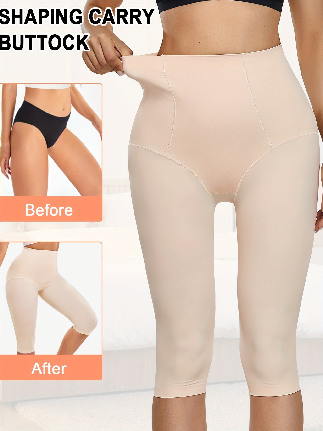 Shaping shorts and capri pants for women with tummy control and compression.