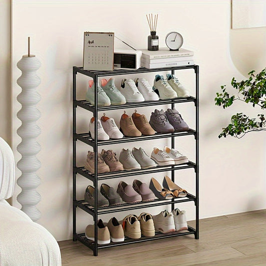 1-piece Easy to Assemble Multi-Tier Shoe Rack for Durable and Efficient Shoe Storage in Entryway, Hallway, Bedroom, Living Room, Home, or Dorm - Available in 2-8 Layers