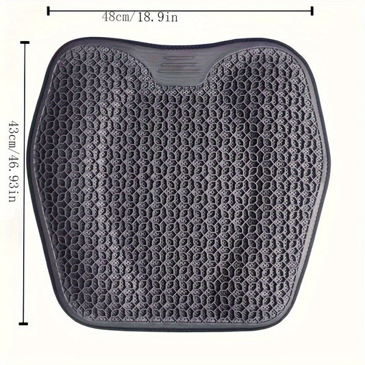 Gel seat cushion with honeycomb design for cool, comfortable and supportive seating