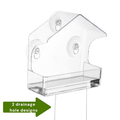 Durable Clear Acrylic Bird Feeder for Outdoor Wild Birds