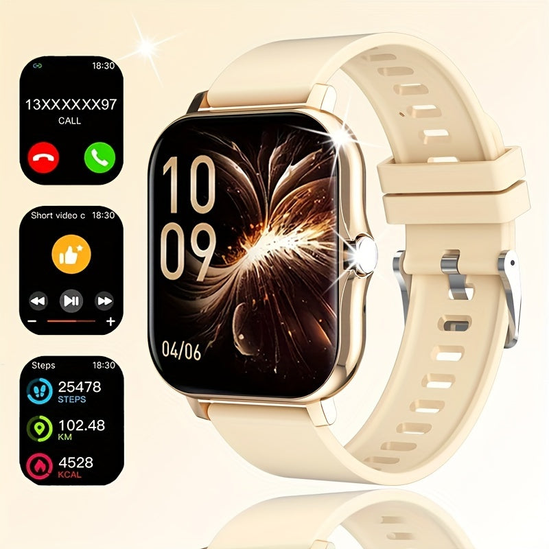 2024 New 1.83 Inch Touch Dual Strap Sports Smart Watch for Men and Women, with Calling and Exercise Tracking features. Compatible with Android and iPhone.