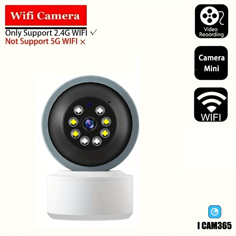 The Teruhal Smart Home Security Camera offers 2.4GHz WiFi connection, remote viewing through an app, motion detection and tracking, two-way audio, USB powered, automatic detection of abnormalities, dynamic human body object recognition, and is ideal for