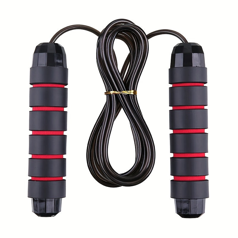 Jump rope with memory foam handle for effective cardio and weight loss training.