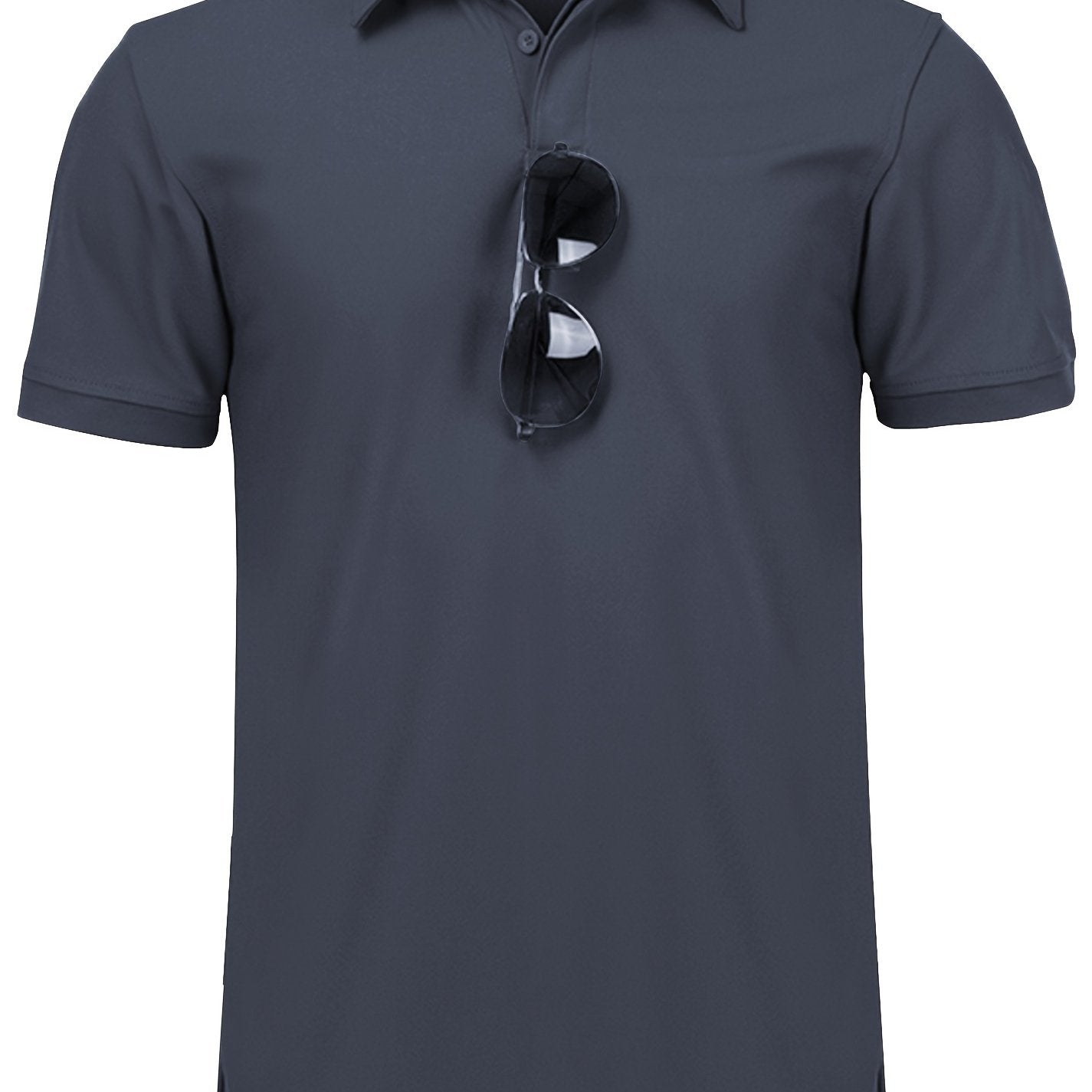 Stylish plus size men's solid color golf shirts, casual and breathable for big and tall men.