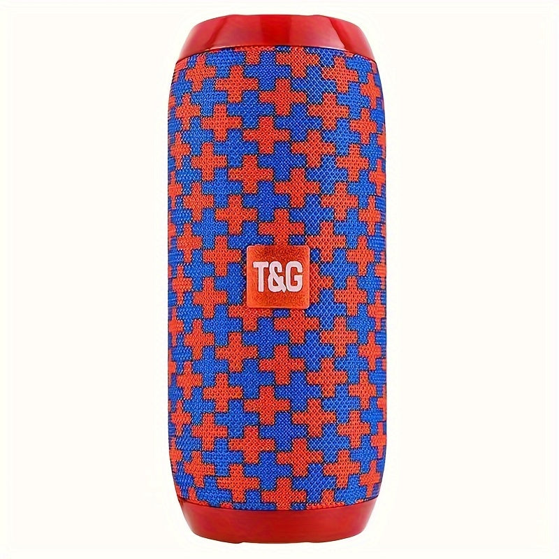 TG117 Portable Wireless Speaker with TWS Stereo, Built-in Mic for Calls, FM Radio, TF Card and USB Playback - Perfect for use.