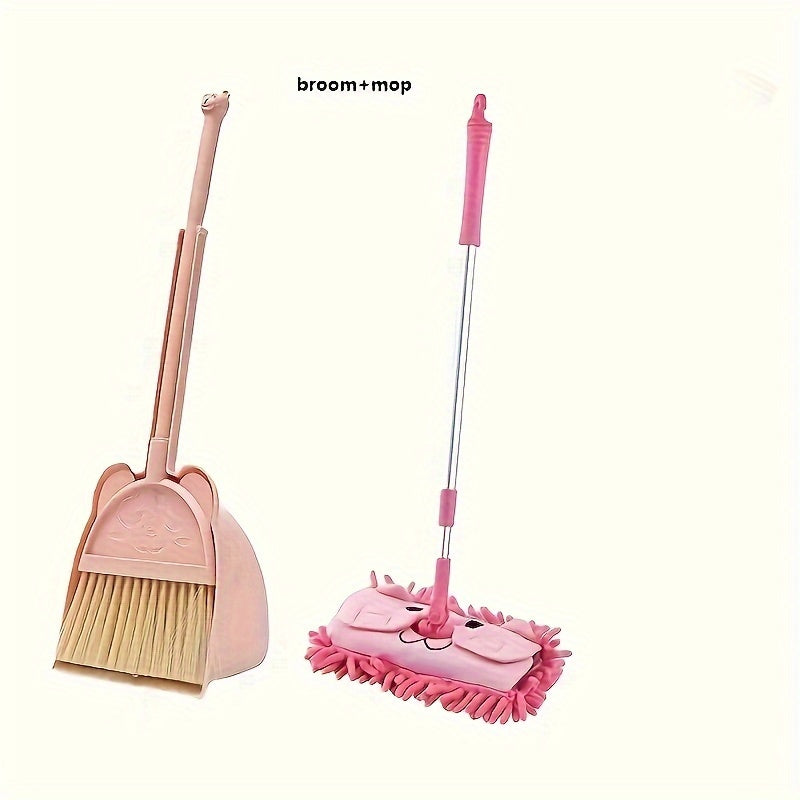 Mini Dual-Use Household Cleaning Mop - Portable Plastic Floor Cleaning Tool for Living Room, Bedroom, Kitchen, and Hard Floors. Perfect for Back to School Cleaning Supplies