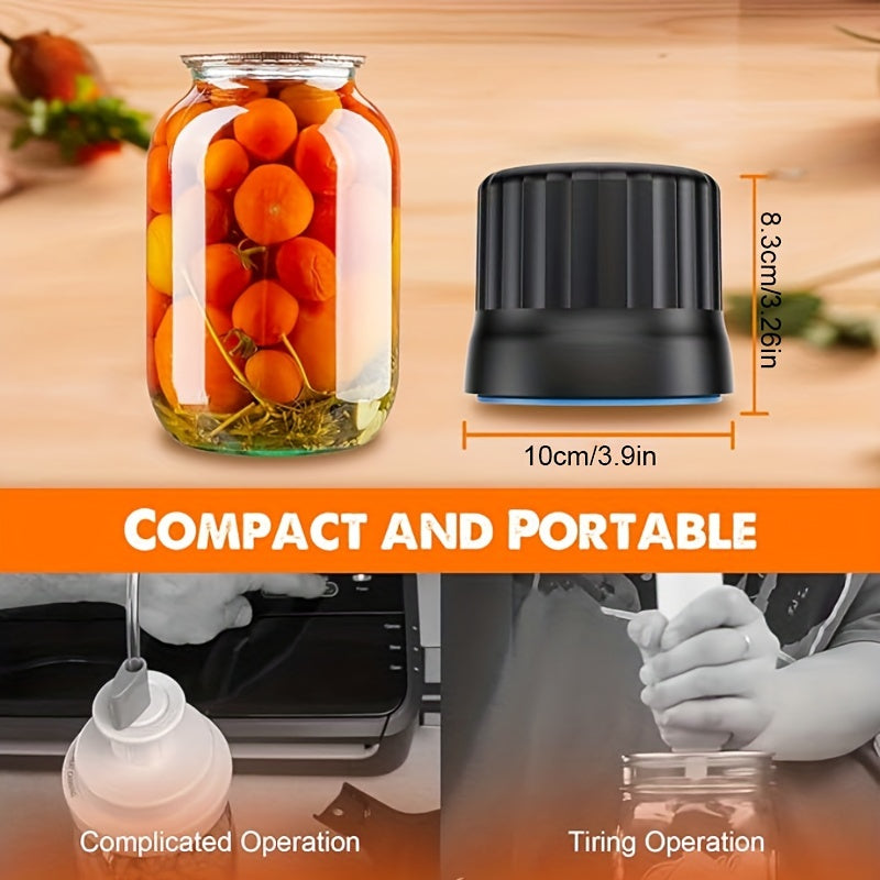 The Mason Jar Vacuum Sealer Set is an electric canning jars vacuum machine kit with an enhanced motor, designed for both wide mouth and regular mouth Mason lids. This versatile tool is perfect for sealing and storing food with a Food Saver, ensuring