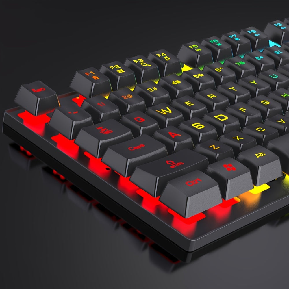 Luminous mechanical feel office gaming keyboard