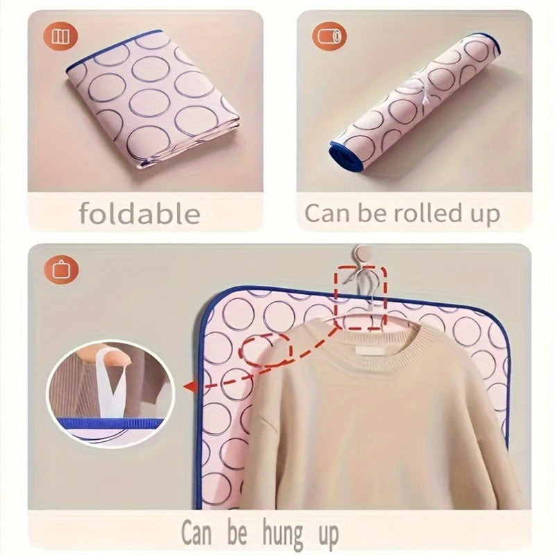 Foldable Ironing Mat - Perfect for Travel and Home Use. Portable, Heat-Resistant, Waterproof, Non-Slip. No Electricity Required. Convenient Design for Easy Storage and Transport.