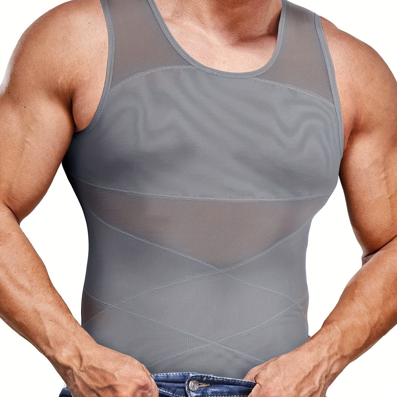 SCARBORO Men's Compression Shirt Slimming Vest