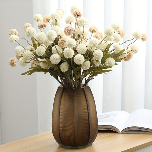 6pcs Dandelion Artificial Flower Bouquet - Perfect for Home Decor, Graduation, Various Room Types