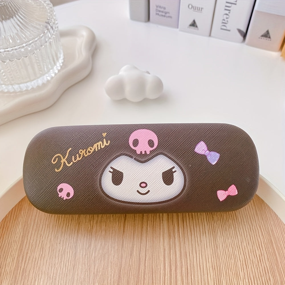 Hello Kitty Glasses Case crafted from faux leather with scratch-resistant features, perfect for keeping eyewear safe and stylish. Ideal for gifting to her during any festive occasion.