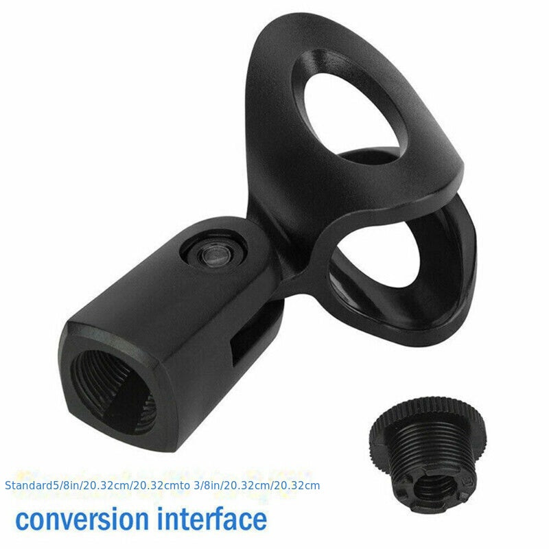 Universal microphone clip for Shure mic holder, rotatable and durable.