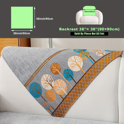 Bohemian style sofa cover with moonlight forest tree pattern, modern minimalist design. Pet-friendly, non-slip, machine washable. Suitable for single to quadruple seater sofas.