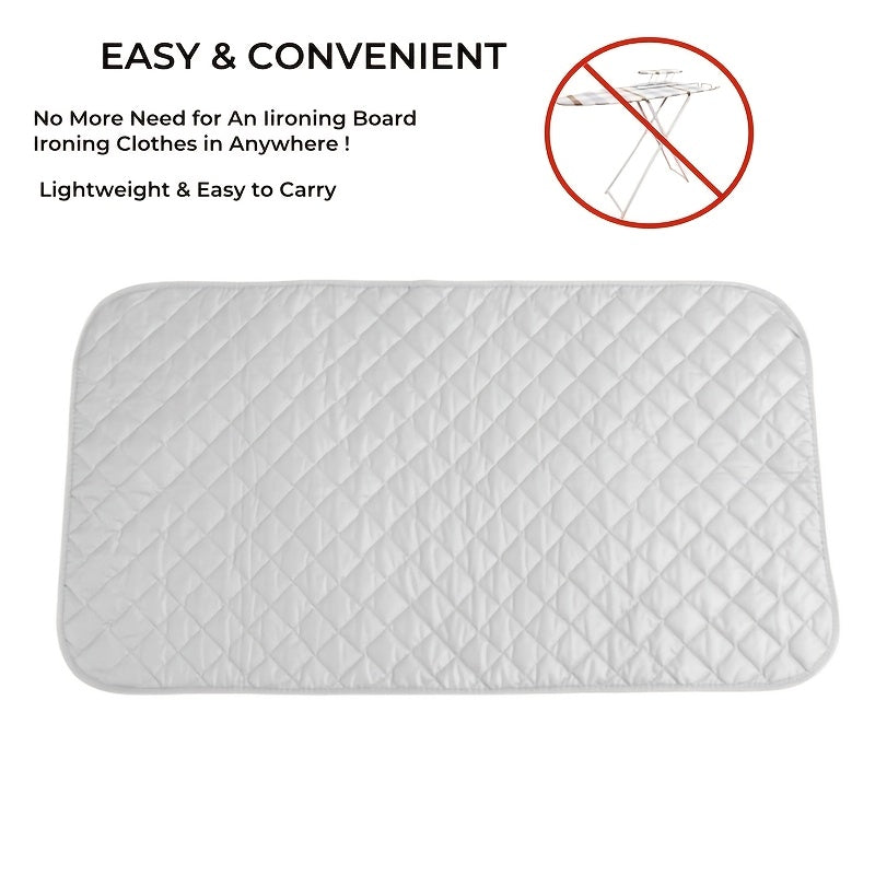 Portable Ironing Mat with Plaid Pattern, 2-Pack - Made with Thickened Heat-Resistant PC Material, Foldable Design with Finger Loop, Ideal for Travel and Home Use - No Electricity Required