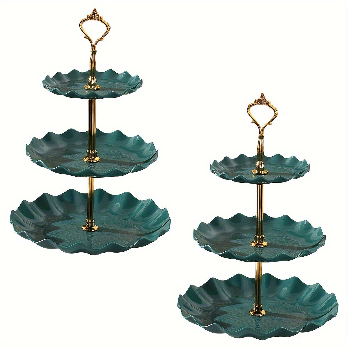 2-piece plastic cupcake stand for weddings, parties, and holidays. Versatile display for various occasions and themes.