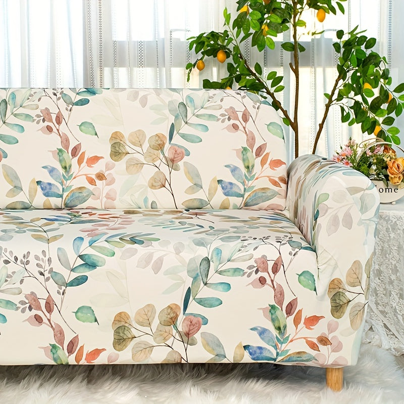 Stylish floral printed sofa slipcover that is elastic and protects your furniture in bedrooms, offices, and living rooms.