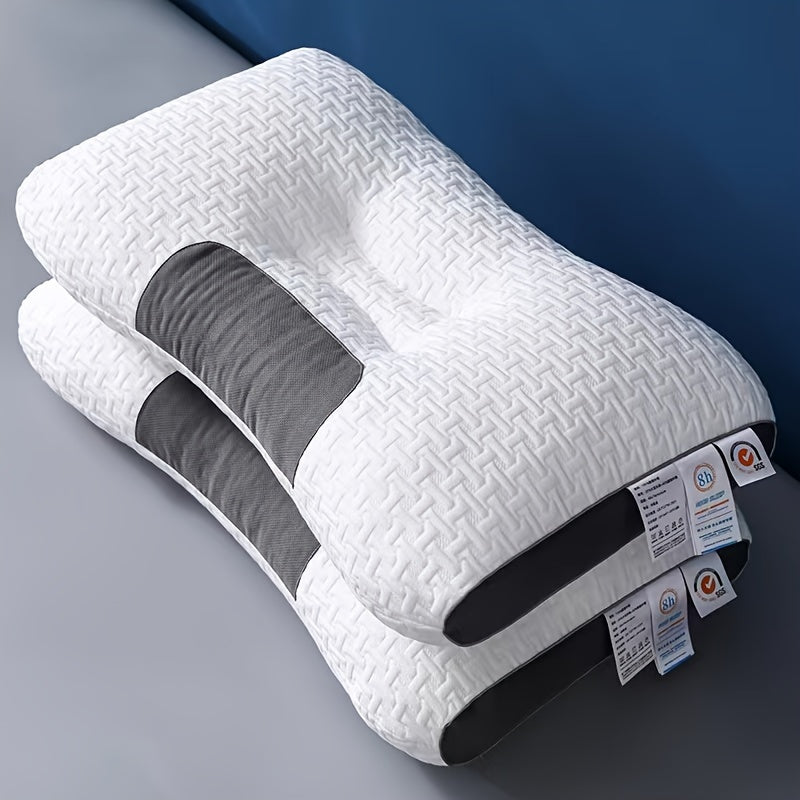 Cervical Support Pillow Designed for Deep Sleep - Perfect for Side & Back Sleepers, Compatible with Home Massage, Made of Soft Polyester, Easy to Clean in the Washing Machine