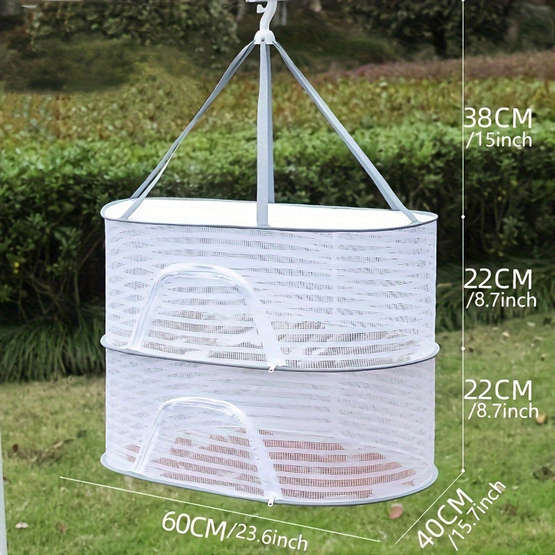 1pc RV Kitchen Utensils Multi-Functional Foldable Drying Net for RV Outdoor Use. Made of Nylon, ideal for drying fish and vegetables. Can also be used as a household organizer for flowers