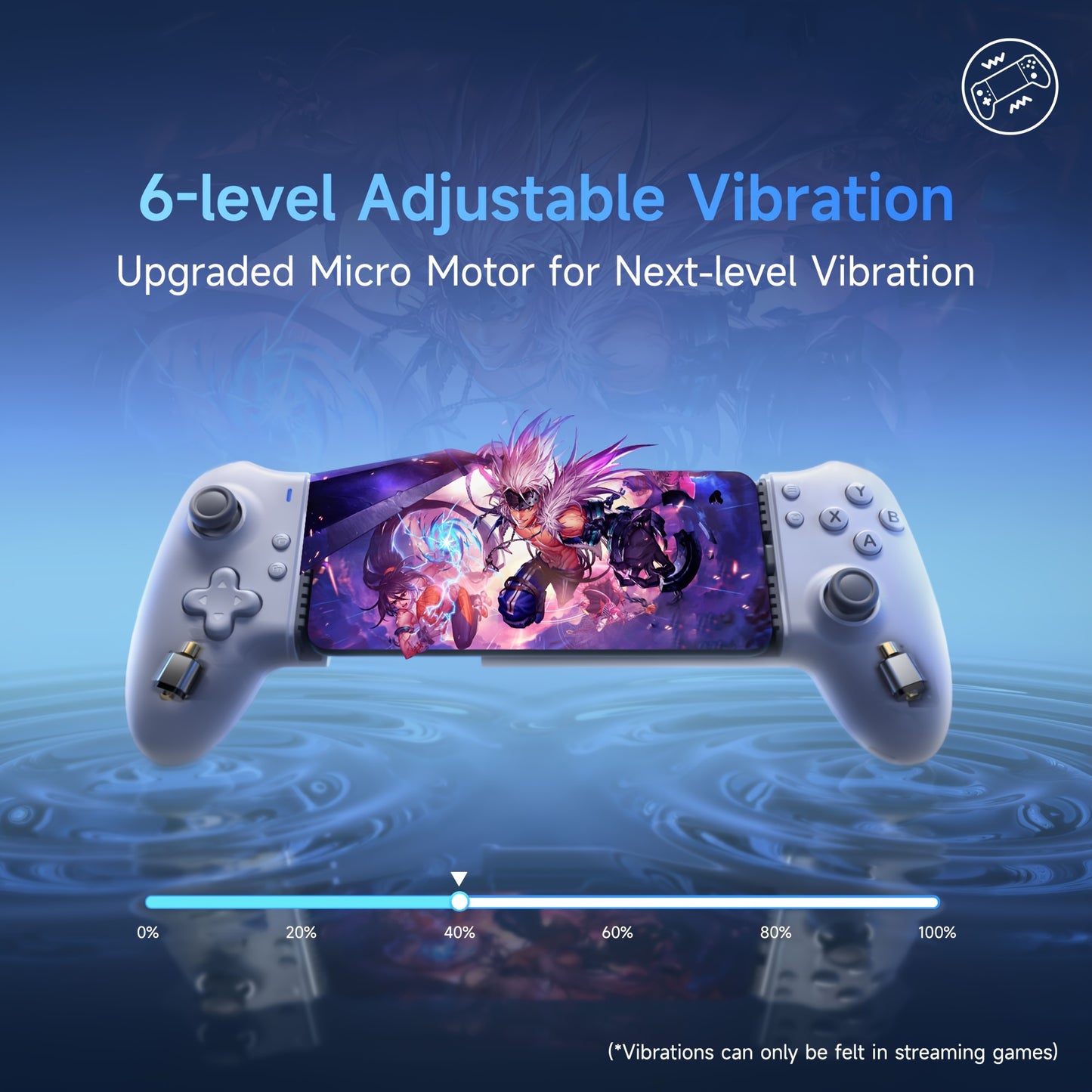 EasySMX M15 Mobile Gaming Controller is compatible with Android & iPhone 15 Series and later models. It features wireless BT connectivity, 6-level vibration feedback, advanced mechanical