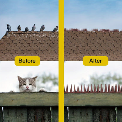 ZLYUQI Bird Spikes - Plastic fence spikes for outdoor use, physical electronic pest control. Prevents birds, squirrels, cats, raccoons, crows. No electricity or battery needed. Available in