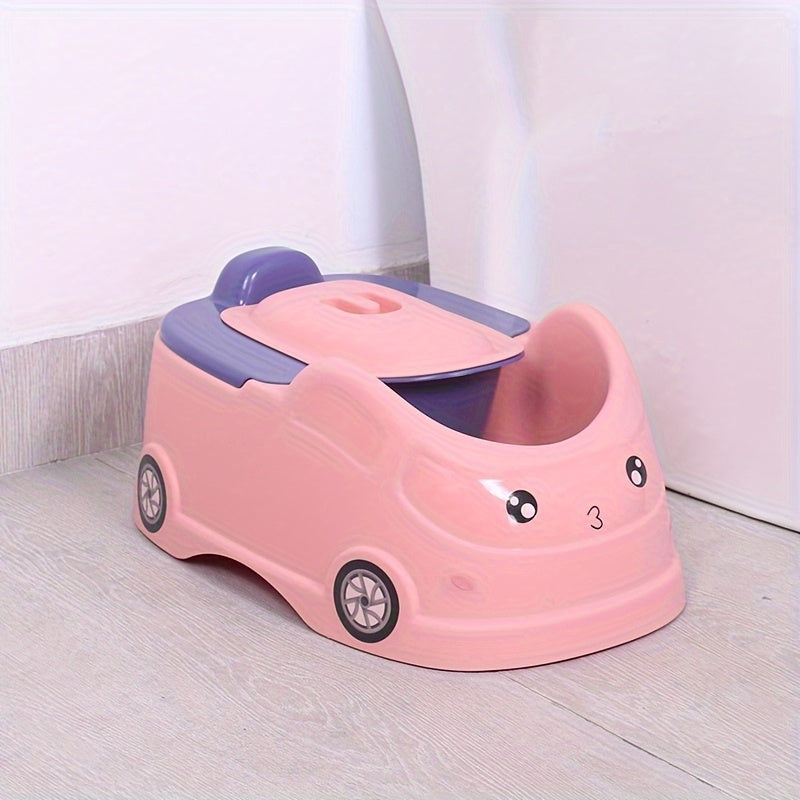 Toilet Training Chair for Kids with Cartoon Car Design, Portable Potty Seat for Potty Training