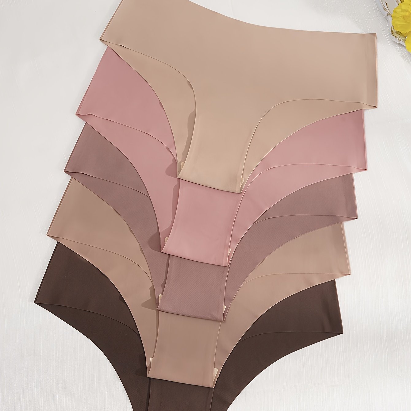 5 Simple Solid Hipster Panties: Comfortable, Seamless, Low Waist. Women's Lingerie & Underwear.