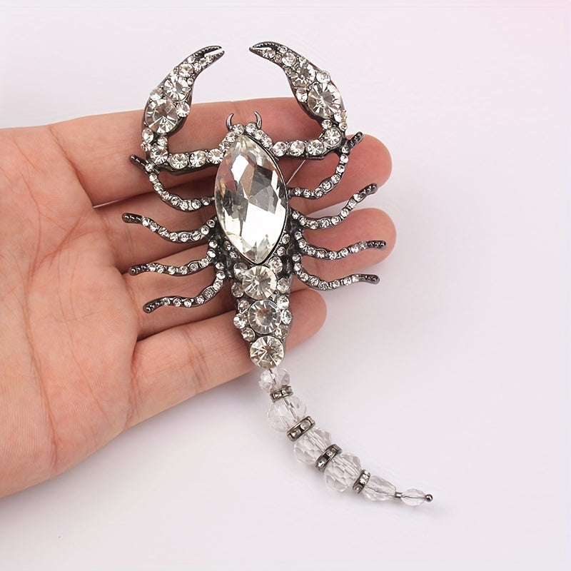 Retro Rhinestone Scorpion Brooch Pin - Amazon'da tashqi kiyim va shaxsiy moda uchun uslubda noyob aksessuar