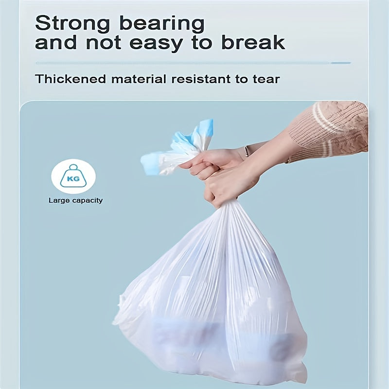 Durable Thick Trash Bag with Convenient Tie Rope Handle - Versatile Leak-Proof Bags for Home and Office Cleanup