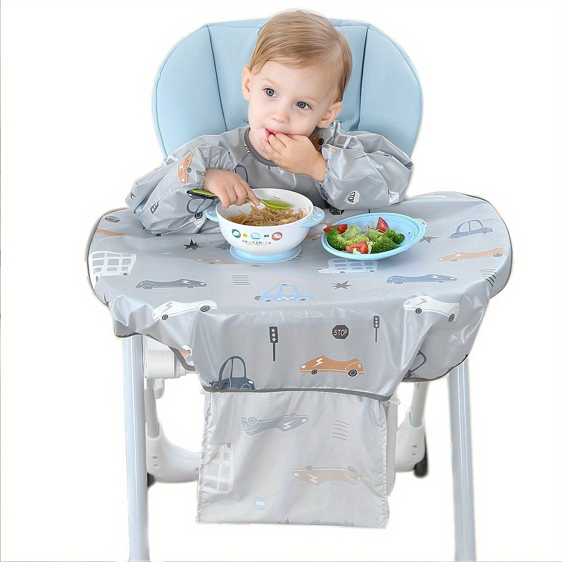 Bibs for Babies: Waterproof, Anti-dirty, Stain and Odor Resistant, with Sleeves, Perfect for Highchairs and Playtime - Suitable for Ages 6-36 Months