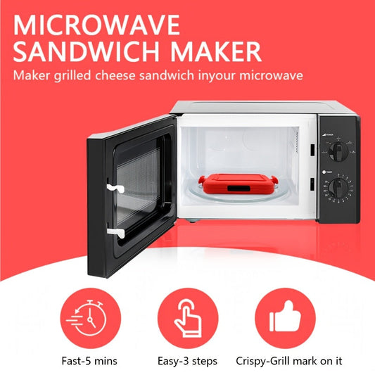 Aluminum Non-Stick Toaster Oven Cookware - Universal Microwave Crisper Pan. Perfect for Crispy Breads, Bacon, Chicken Wings, Steak, Sausages, and Fish Fillets. A Versatile Sandwich and Snack Maker.